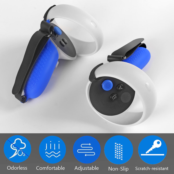 Skyddsfodral för Oculus Quest 2-kontrolltillbehör blå