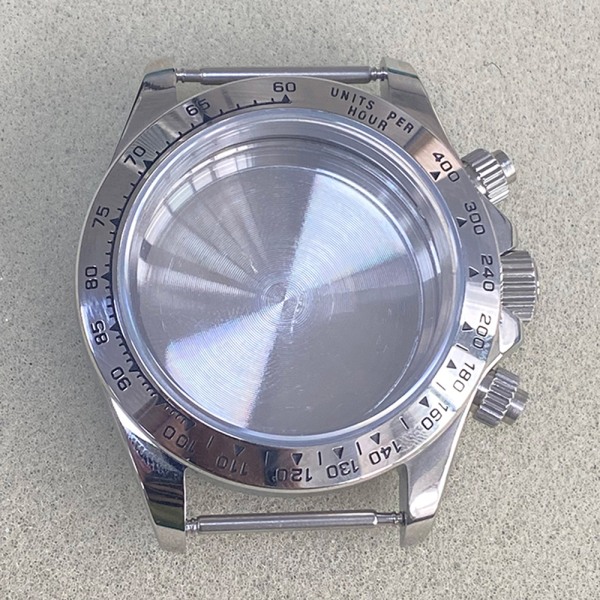 Rostfritt stål Keramisk ram Guld Svart Färg Watch Case Modifiering Tillbehör för WATCH Movement Silver Steel Bezel
