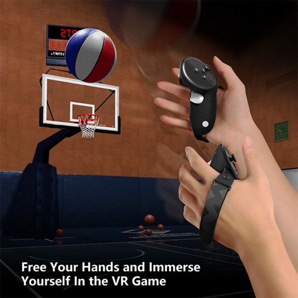 Grip cover med cover och knogbandsskydd för Meta/Oculus Quest 3 svart