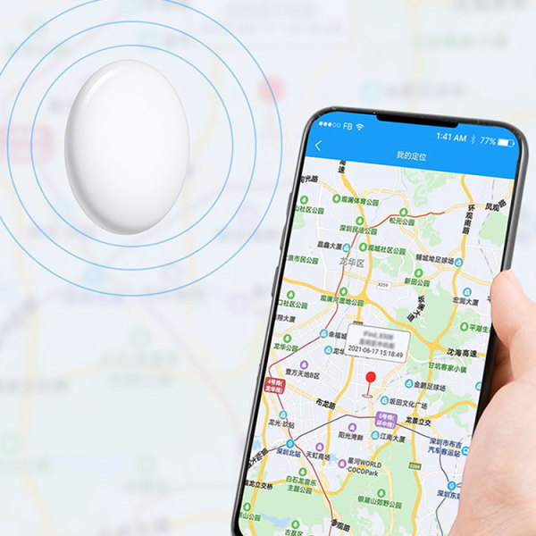 Mini Bluetooth Anti-förlorad enhet GPS Tracker Smart Locator Finder vit