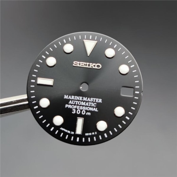 28,5 mm Sunray Watch Urtavla för NH35 Watch Movement Modification svart