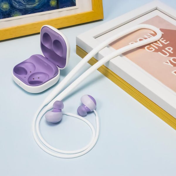 Bluetooth -headset med hängande halsband för Sangsung Glaxy Buds 2 lila