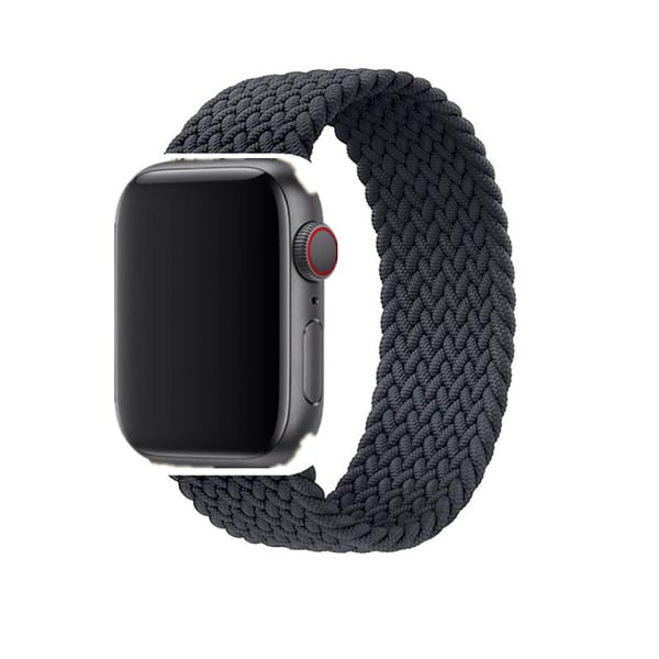 Nylon vävd elastisk nylonrem för iwatch Watch 234567/SE svart