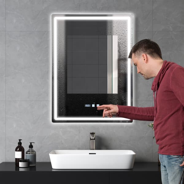 50x70cm LED Badrumsspegel Väggmonterad Dimbar 3 Färger