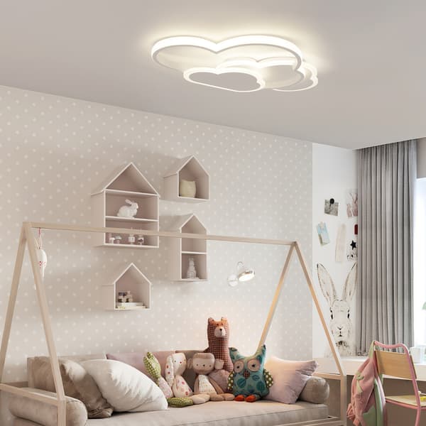 Molnformad LED-taklampa 42W 3-färgs för barn