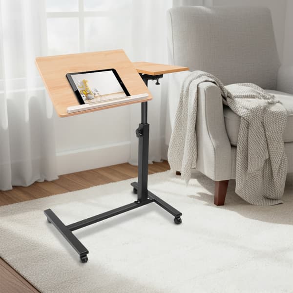 Höjd- och vinkeljusterbart mobilt laptopbord för kontor och sovrum