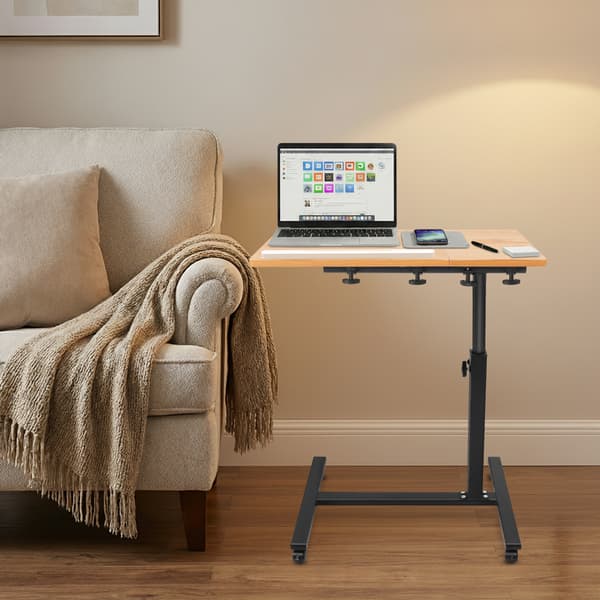 Höjd- och vinkeljusterbart mobilt laptopbord för kontor och sovrum