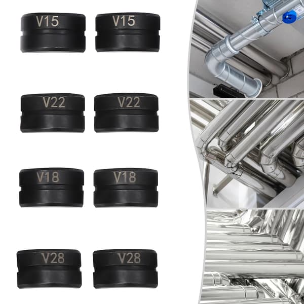 Rörpresskäft Cr45 Stål Rörpress-tänger Set V15/18/22/28mm Pressbackar för Kopparrör