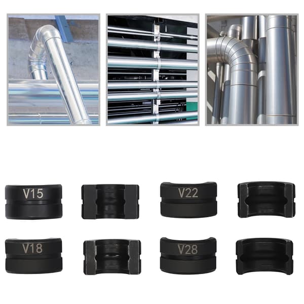 Rörpresskäft Cr45 Stål Rörpress-tänger Set V15/18/22/28mm Pressbackar för Kopparrör