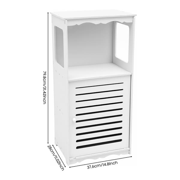 Fristående PVC Badrumsförvaringsskåp Smal Hög Organizer
