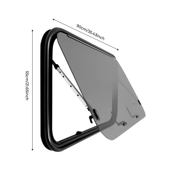 Husbil Utfällbart Fönster 90x55cm Husbilsfönster med Insektsnät