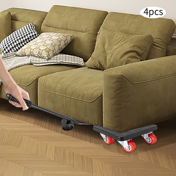 881lbs Möbel Flytt Dolly Set 360° Universella Flytthjul