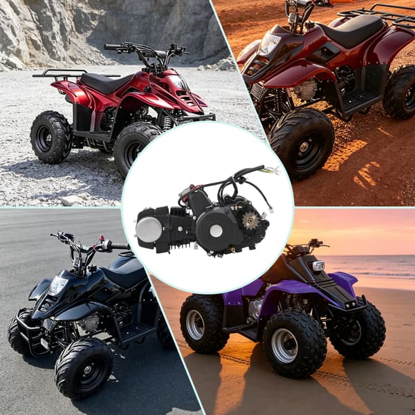 125cc 4-takts ATV-motor automatisk koppling 3+1 backväxel