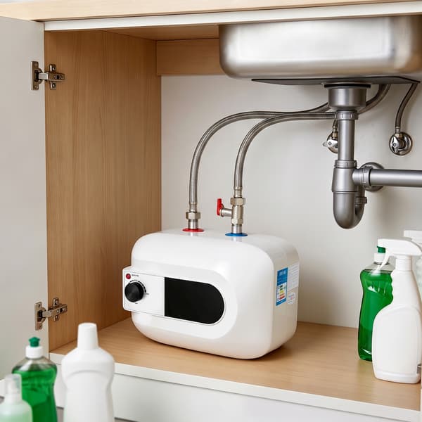 6L Mini Tank Elektrisk Vattenberedare Under Disk Varmvattenberedare EU-kontakt