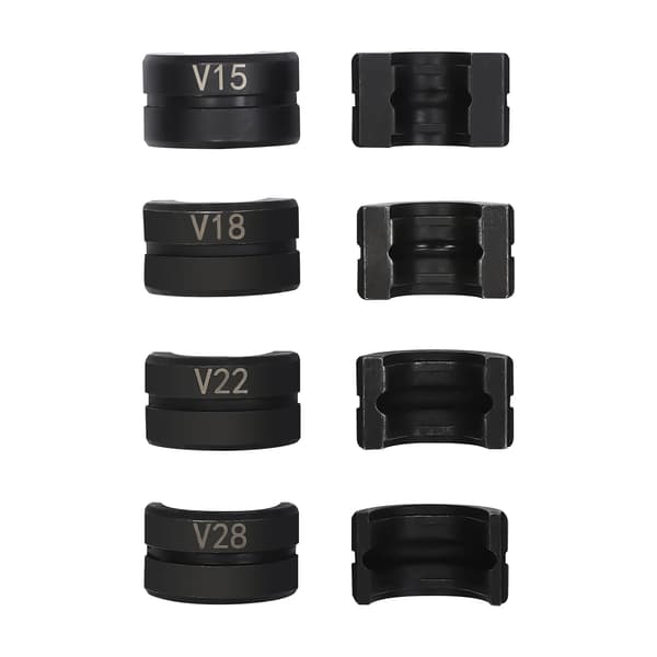 Rörpresskäft Cr45 Stål Rörpress-tänger Set V15/18/22/28mm Pressbackar för Kopparrör