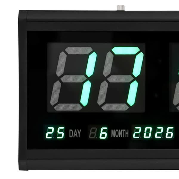 220V Kreativ Lysande Klocka LED-Display Självlysande LED Digital Väggklocka med Datum Temperatur