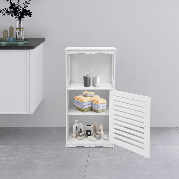 Fristående PVC Badrumsförvaringsskåp Smal Hög Organizer