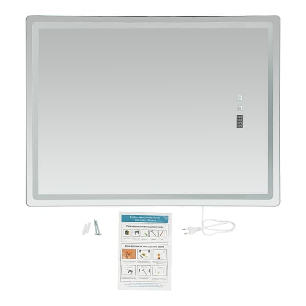 50x70cm LED Badrumsspegel Väggmonterad Dimbar 3 Färger
