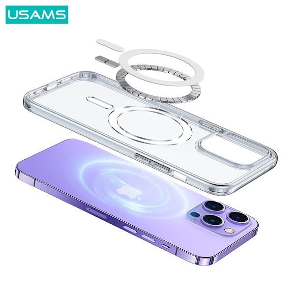 Magnetisk TPU-skal till iPhone 14 Plus transparent