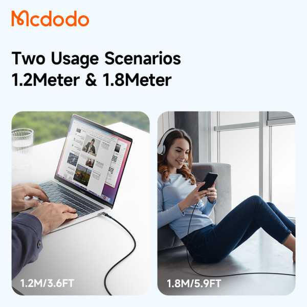 McDodo CA-285 USB-C till Lightning-kabel, PD, 3A, 1.2m