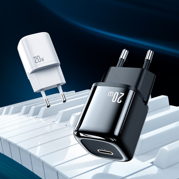 McDodo CH-829 USB-C Väggladdare, snabbladdning, EU, 20W, vit vit