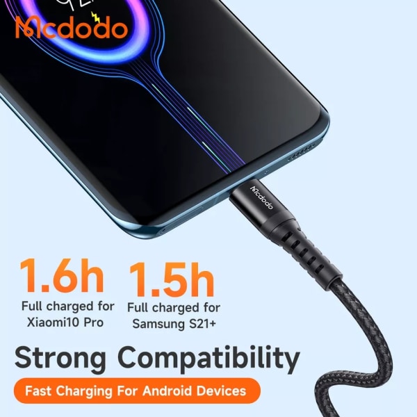 McDodo CA-2271 USB-C-kabel, QC4.0, 3A, 1m, svart