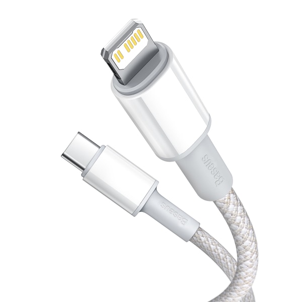 Baseus CATLGD-A02 Lightning till USB-C kabel, 18W, 3A, 2m, vit vit