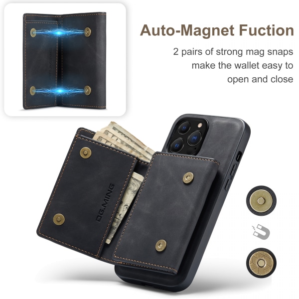 DG. MING M1-serie mobilskal till iPhone 13 Pro, svart svart