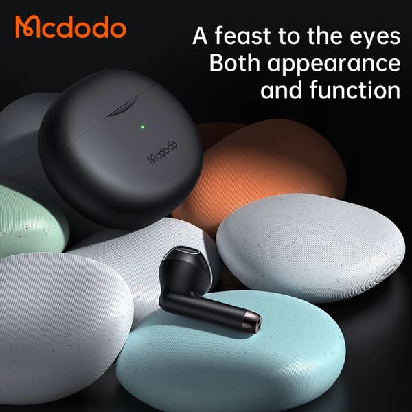 McDodo HP-8032 TWS In Ear hörlurar, Bluetooth 5.0, rosa rosa