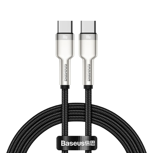 Baseus Cafule USB-C till USB-C datakabel, 100W, 5A, 1m, svart