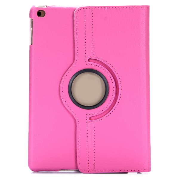 Läderfodral 360°, iPad 9.7 (2017-2018), mörkrosa rosa
