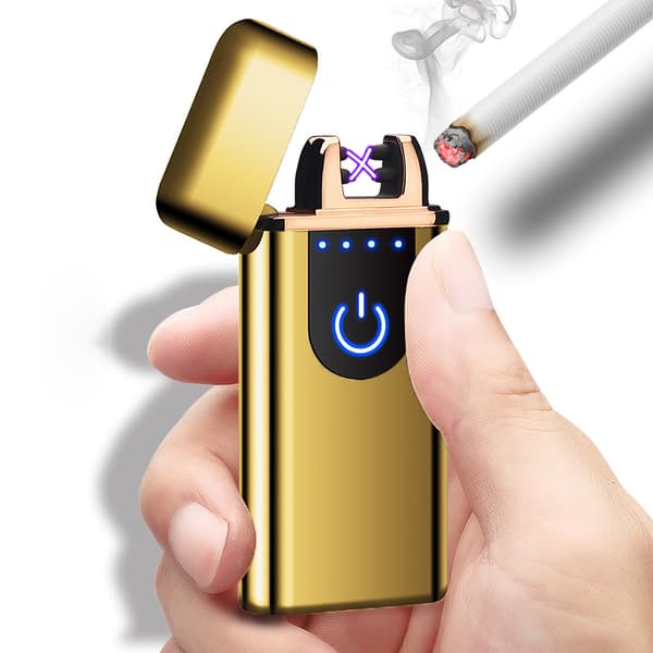 Kompakt Elektrisk tändare med fingeravtryck sensor, guld guld