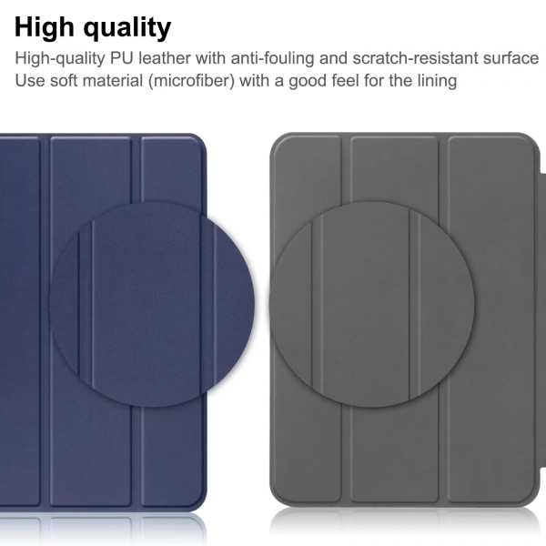 Läderfodral med ställ, iPad 10.9" (2022, 10:e gen), blå blå