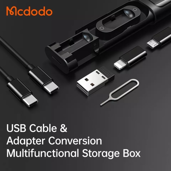 McDodo WF-172 Förvaringsbox för USB-kabel, svart svart