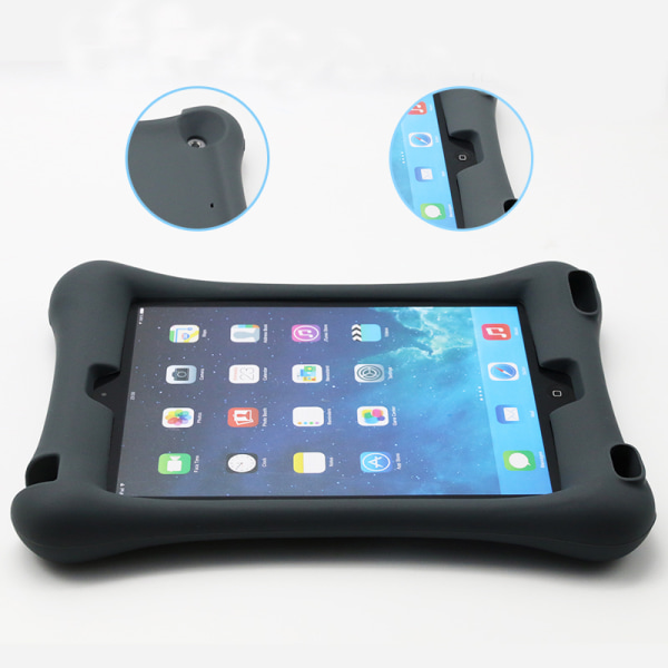 Barnfodral i silikon för iPad Air/iPad Air 2/iPad 9.7, svart svart
