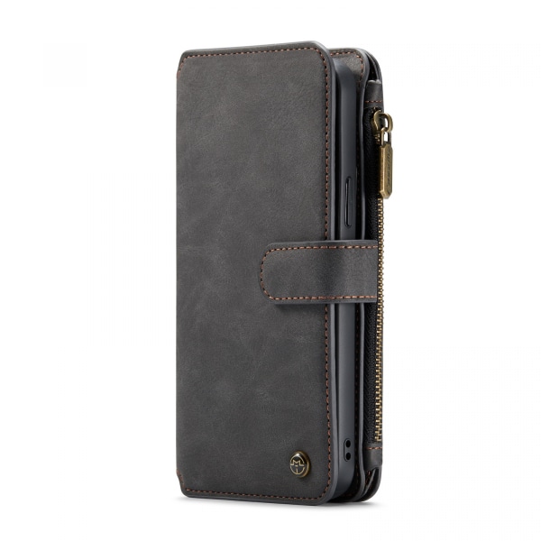 CaseMe läderfodral med magnetskal, iPhone 13 Pro Max, svart svart