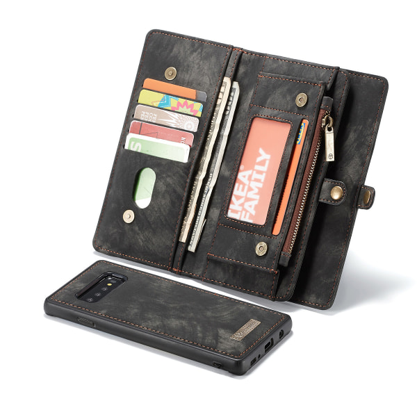 CaseMe plånboksfodral med magnetskal, Samsung Galaxy S10, svart svart