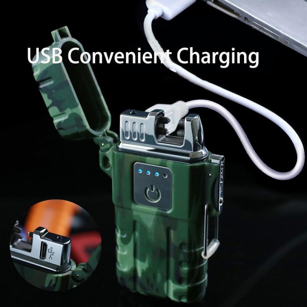 ArcLighter vattentät uppladdningsbar USB-tändare, camo grön grön