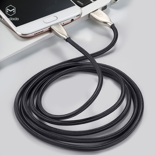 McDodo CA-5910, MicroUSB-kabel med Quick Charge, 4A, 1.5m, svart svart 1.5 m