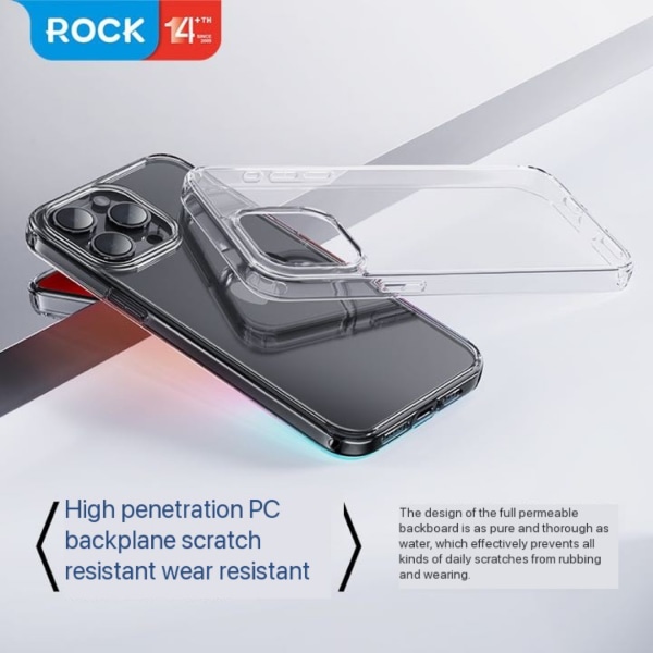 Rock Space Clear transparent skal till iPhone 15 Pro transparent