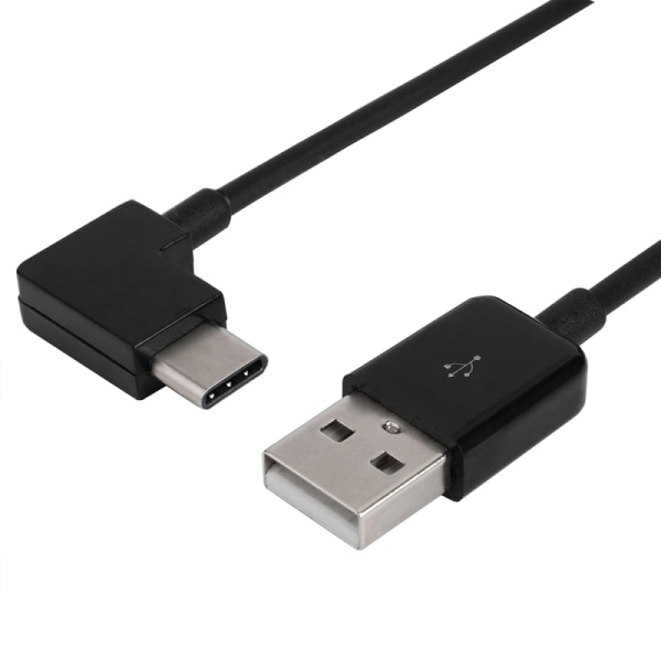 Vinklad USB-C till USB 2.0, 90°, 3m svart 3 m