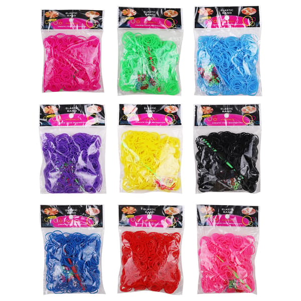 Loom bands påfyllning 600st, mörkrosa Mörkrosa