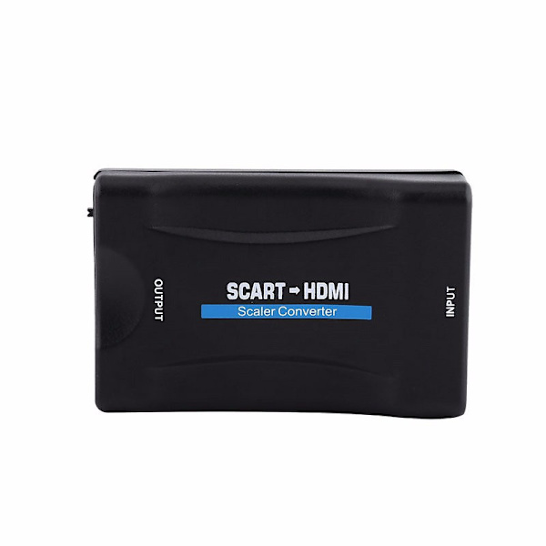 Signalomvandlare, SCART till HDMI audio scaler, 1080p, svart svart