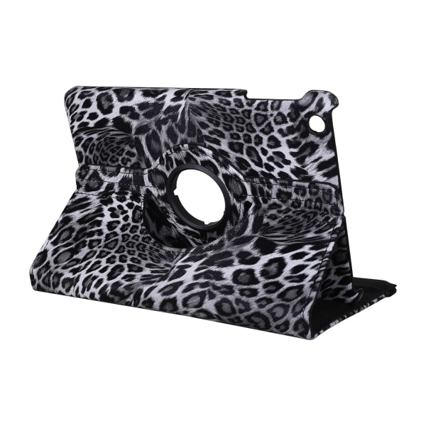 Leopard Läderfodral med roterbart ställ, iPad Mini 2/3, grå grå