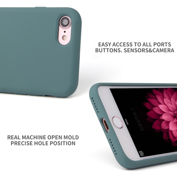 Soft Touch Silikonskal till iPhone 6/6S, mörkblå blå