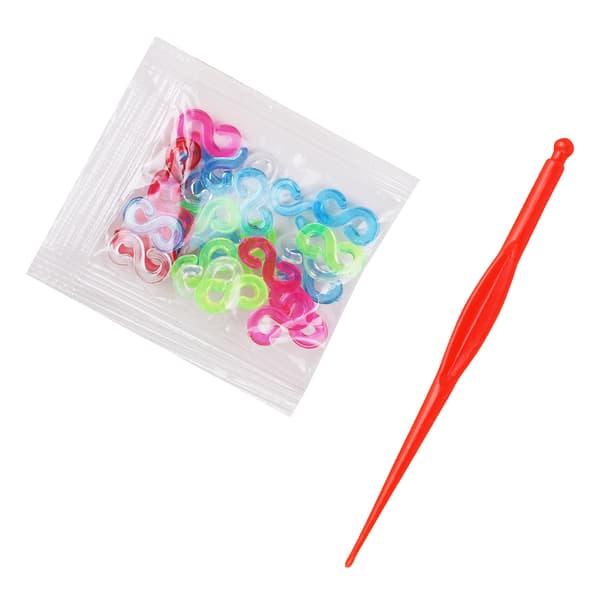 Loom bands påfyllning 600st, mörkrosa Mörkrosa