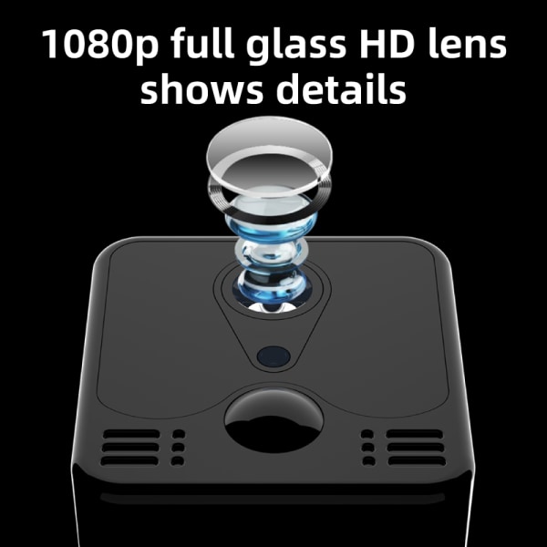 Trådlös spionkamera med rörelsedetektering, 1080P