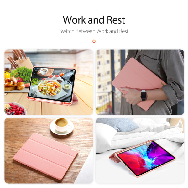 Dux Ducis Domo Series fodral till iPad Pro 12.9 (2020), rosa rosa