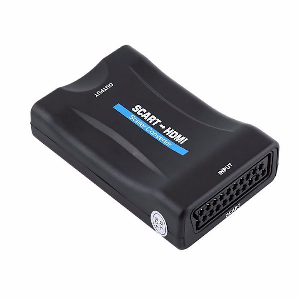 Signalomvandlare, SCART till HDMI audio scaler, 1080p, svart svart