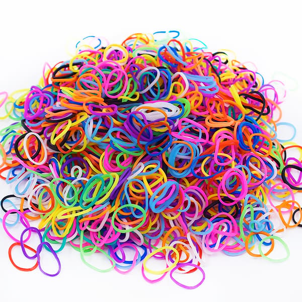 Loom bands påfyllning 600st, mörkrosa Mörkrosa